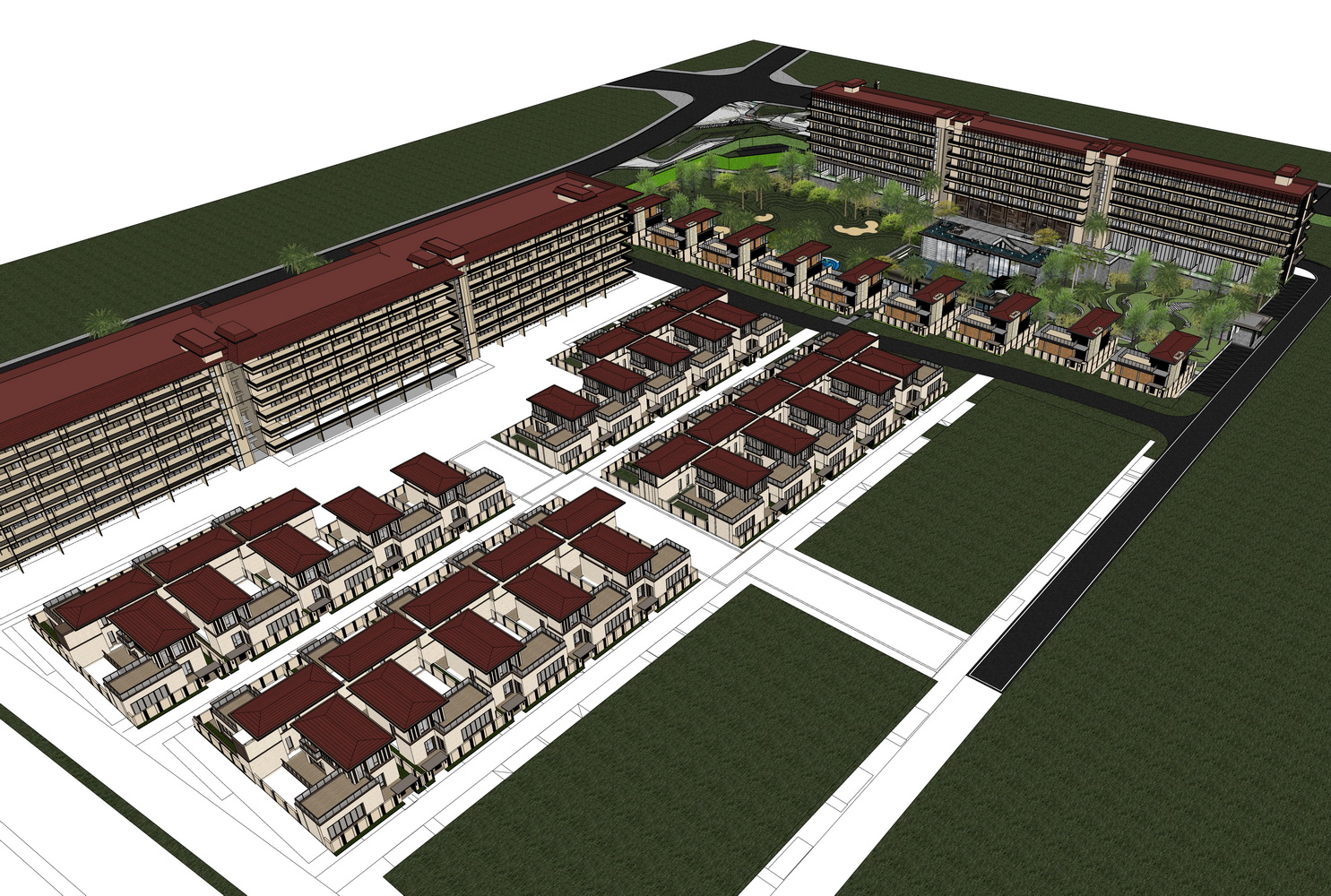 海棠湾酒店SU模型-6