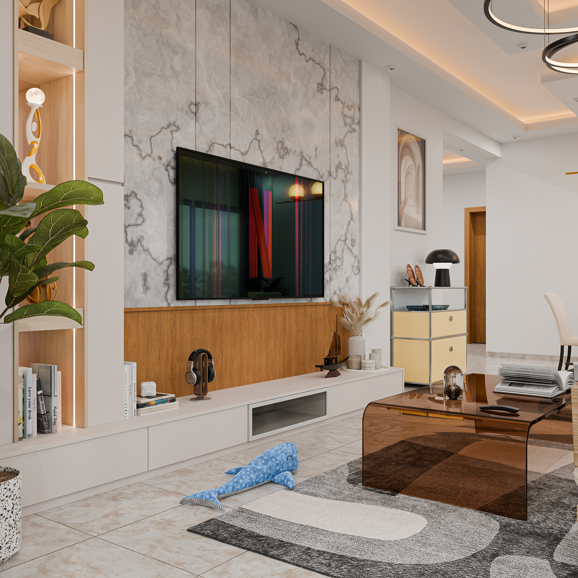 Rendu salon moderne-7