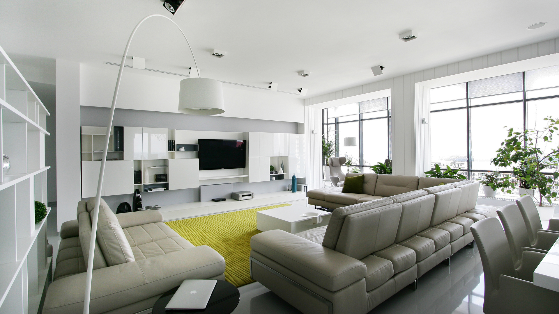 乌克兰单色家居,白色基调与自然元素完美融合-4