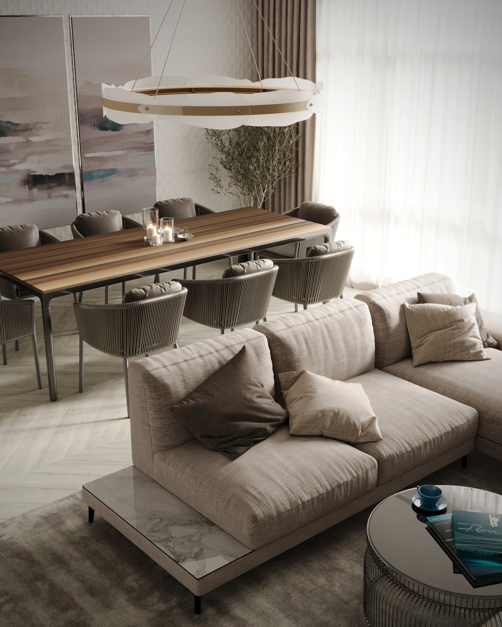 Modern Classical Living Room Interior-8