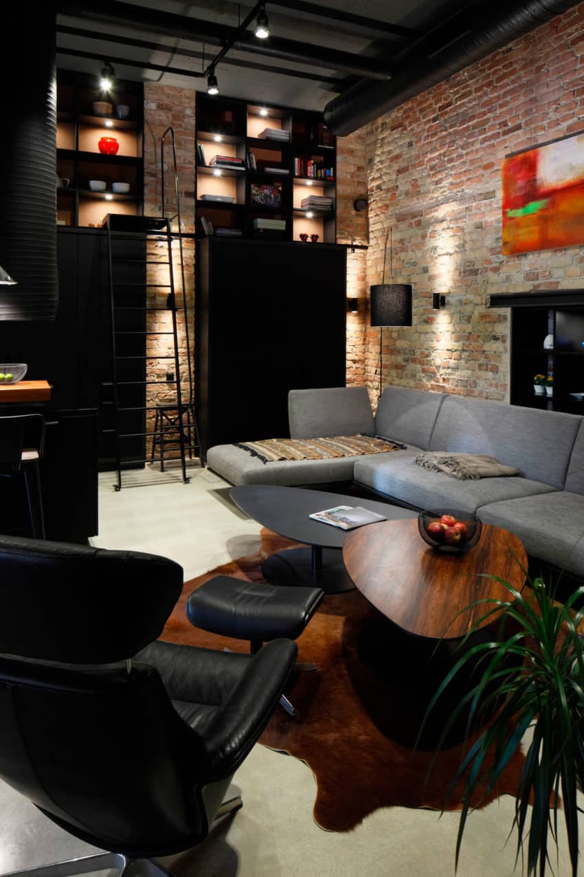 OPEN AD - Architecture and Design Creates an Industrial Chic Apartment in Riga, Latvia-3