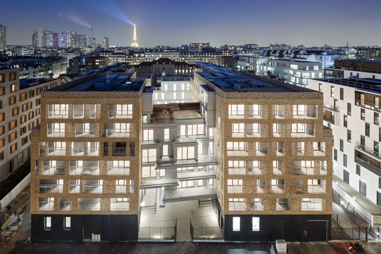 巴黎生态区砖砌云层公寓-28