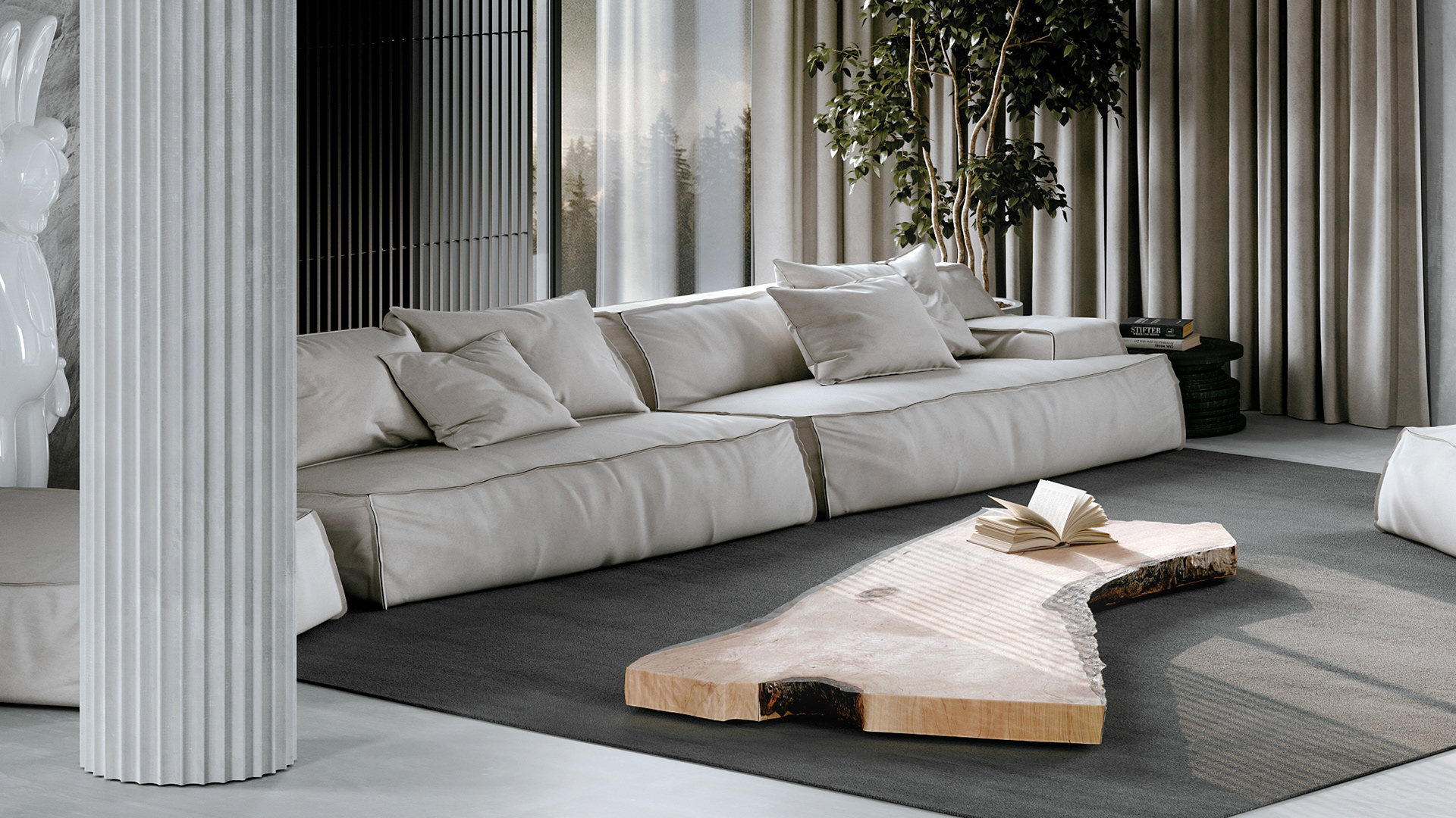 乌克兰高级灰白调子公寓设计-4