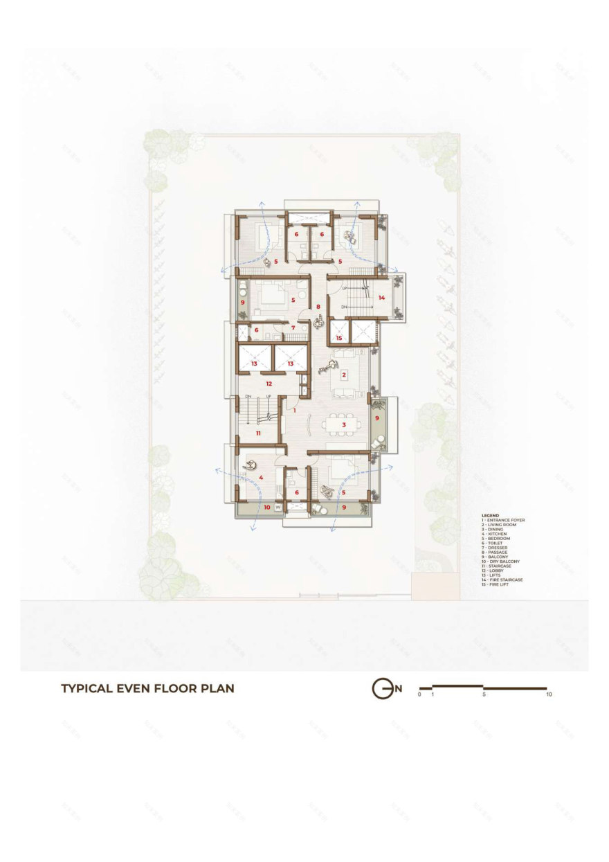 蓝天公寓 丨印度丨Sanjay Puri Architects-22