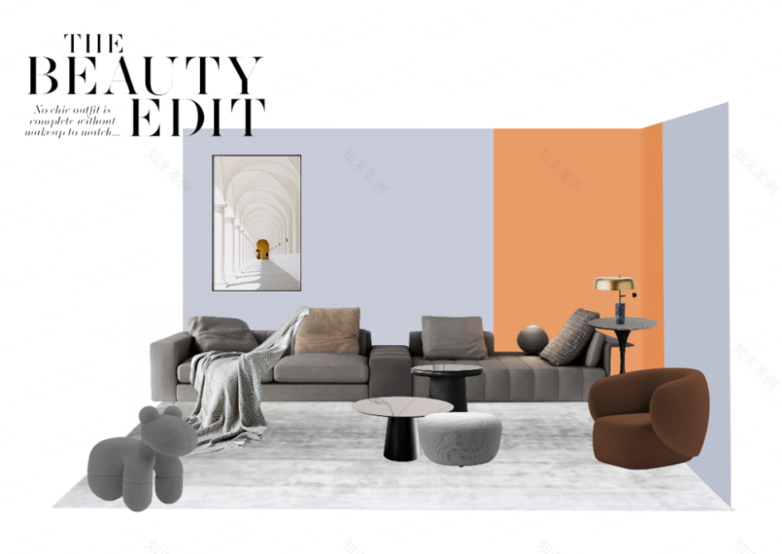 暖色调轻奢空间 | 西安亿润花园三室两厅设计案例-201