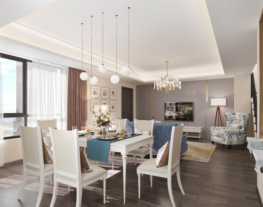 福州万科九如府美式风格主卧设计丨中国福州-1