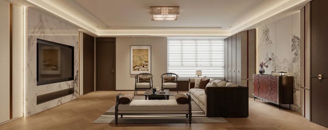 丽园作品｜阳光景园140㎡：光影流转间的新中式美学-10