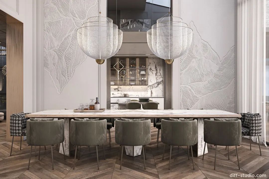 乌克兰基辅 1600㎡新古典奢华大宅丨Diff.Studio-8