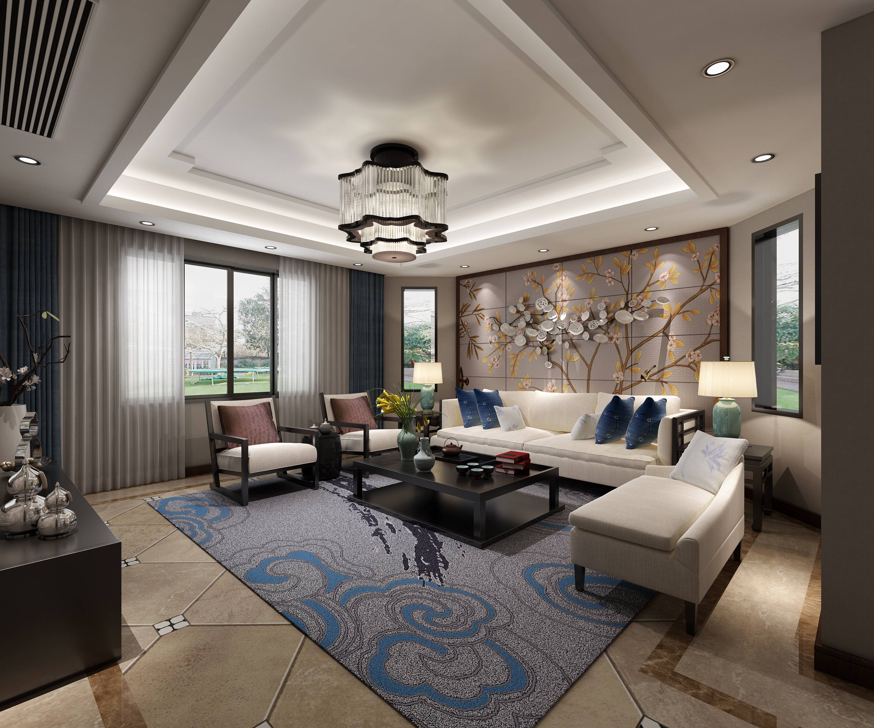 新中式 中式古典 奢华家装别墅样板房-14-28