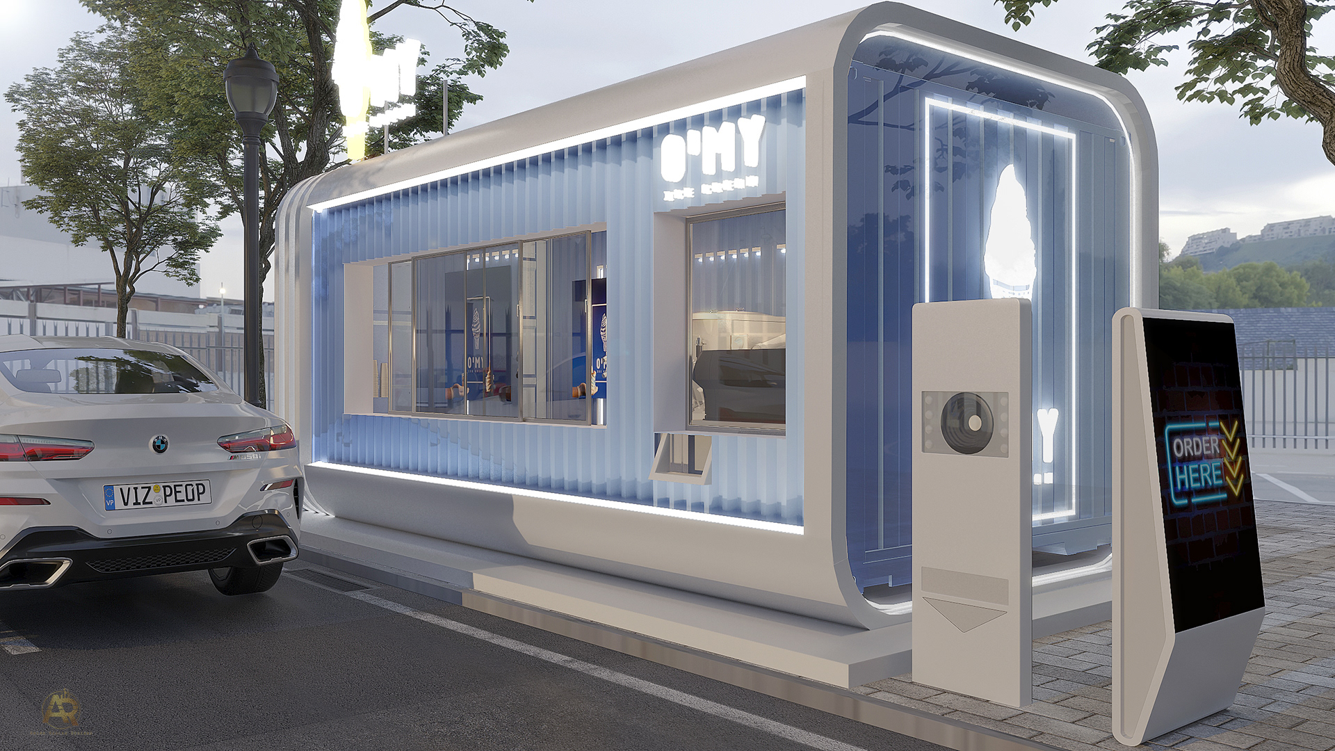 O'MY Drive Thru 冰淇淋店丨沙特阿拉伯丨Amira Raslan-9