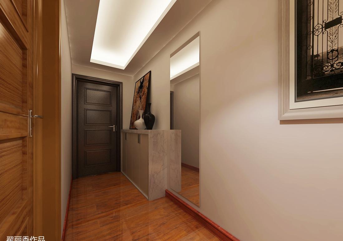 蓝色简约卧室设计，门墙一体显精致-9