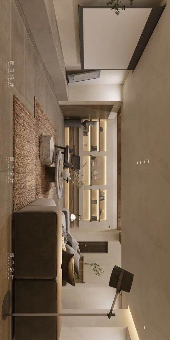 融创揽月府·赵志远设计·现代侘寂风格·380㎡合院丨青马别墅空间设计-47