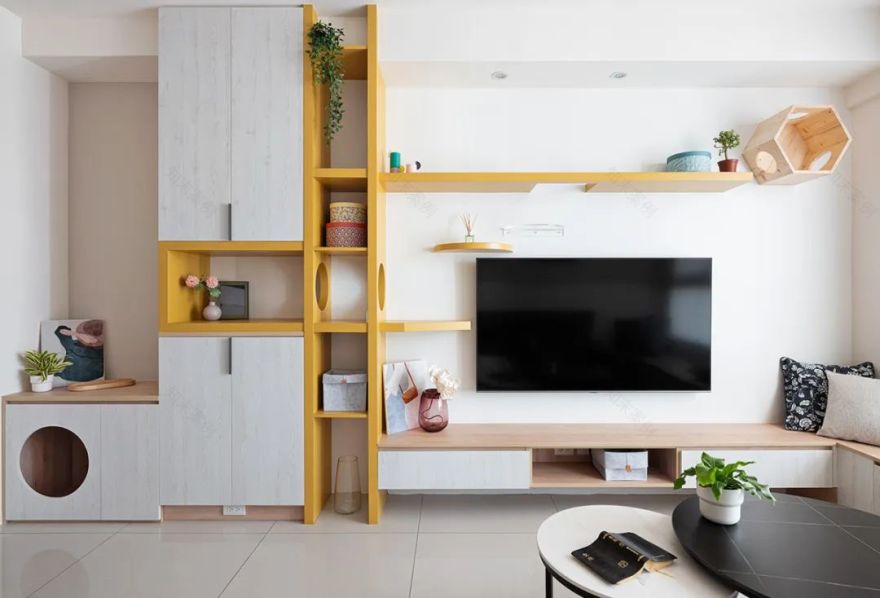 活力童趣的三口之家 · 色彩鲜明的 105㎡舒适住宅设计-11