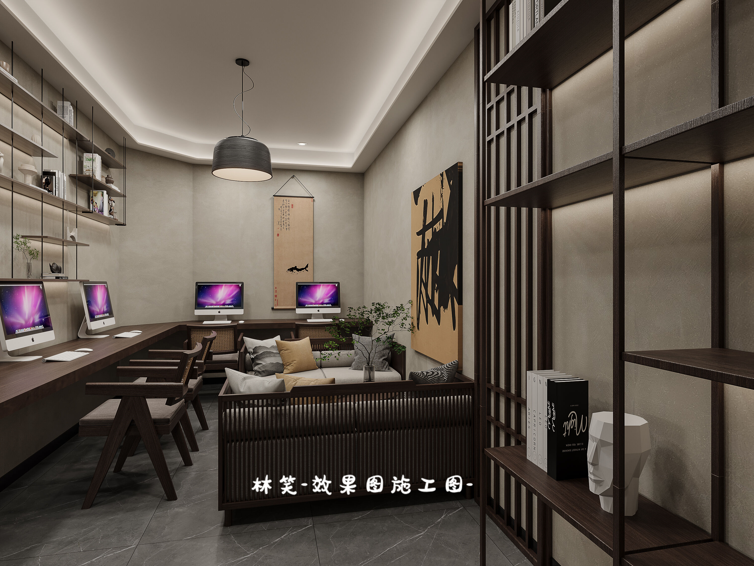 新中式棋牌室｜茶香沁人心，棋牌冶情操-9