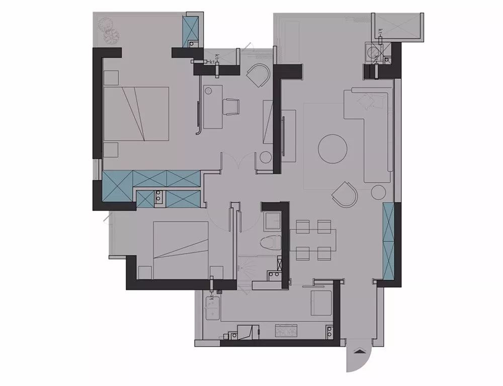 武汉华侨城 120㎡现代美式三房,优雅宁静的宜居空间-16