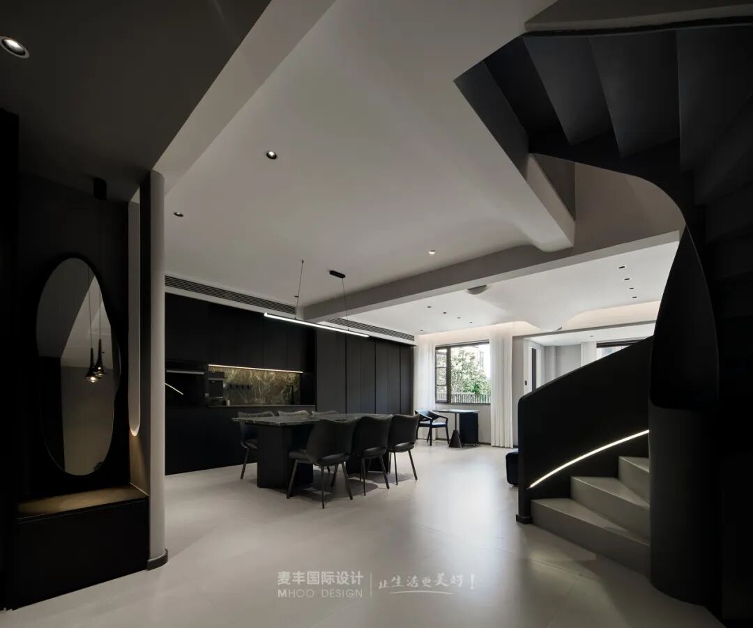 MHOO|上林湖翡翠谷240㎡现代极简风：删繁就简，与空间温柔共生-5