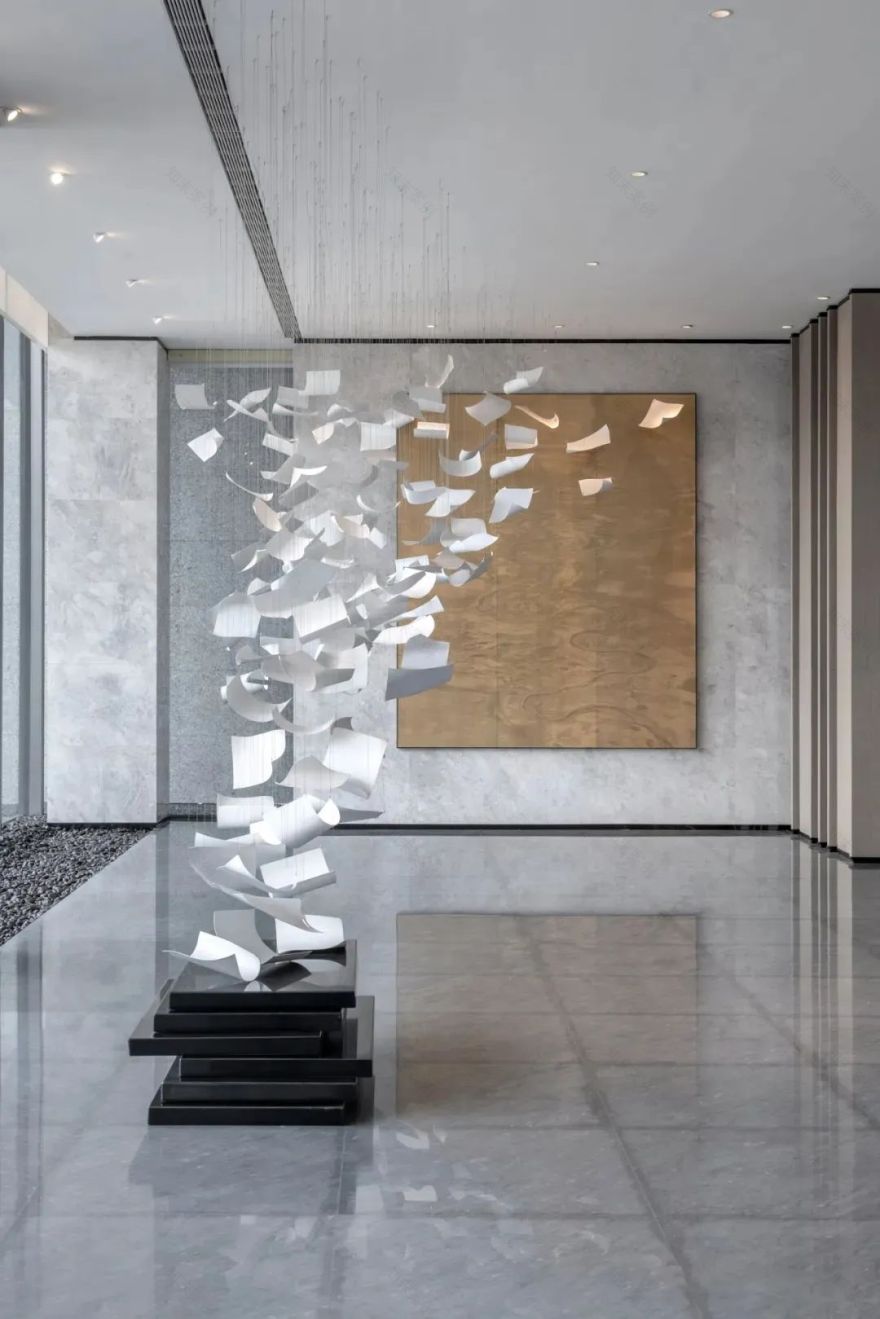 融创南昌·玖玺台销售中心 | 现代简约中的艺术与自然共生-8