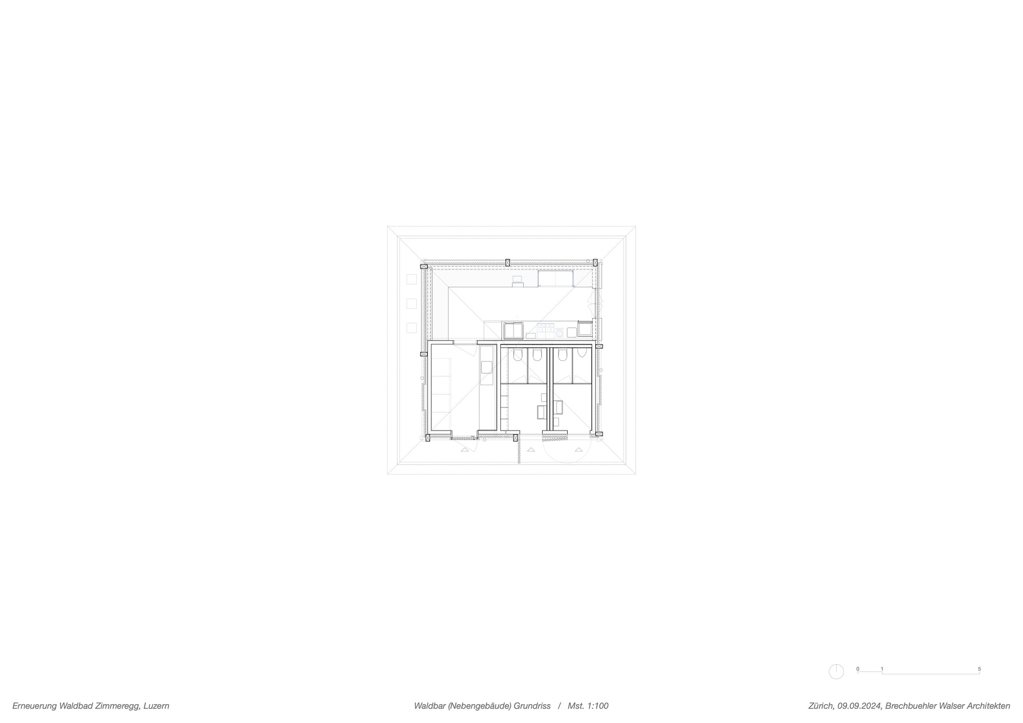 森林泳池齐默格格丨瑞士卢塞恩丨Brechbuehler Walser Architekten-39