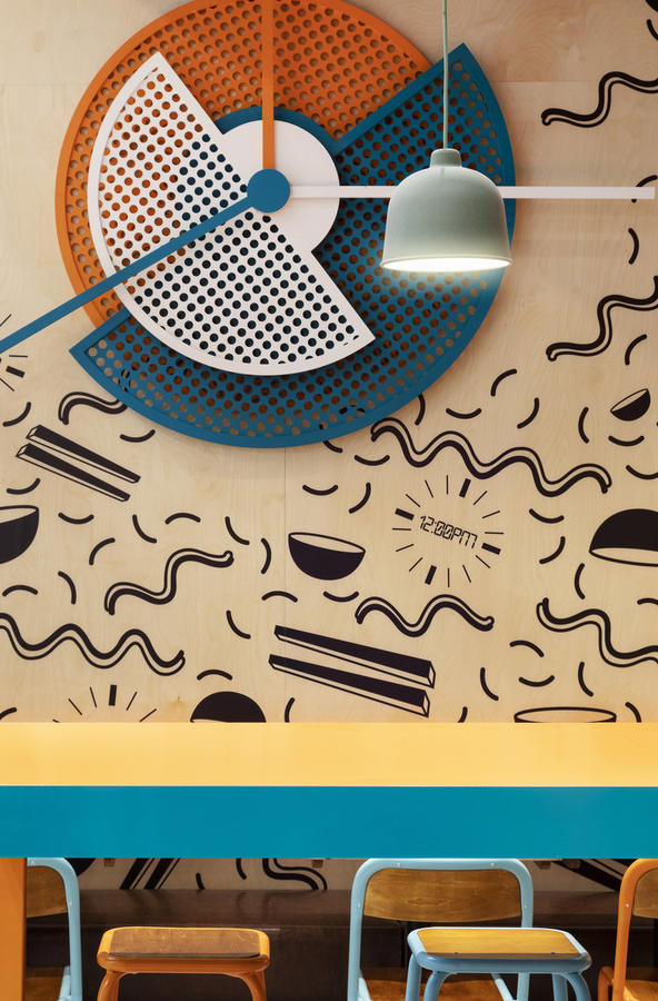 Span Design丨活力撞色系NoodleTime拉面店-6