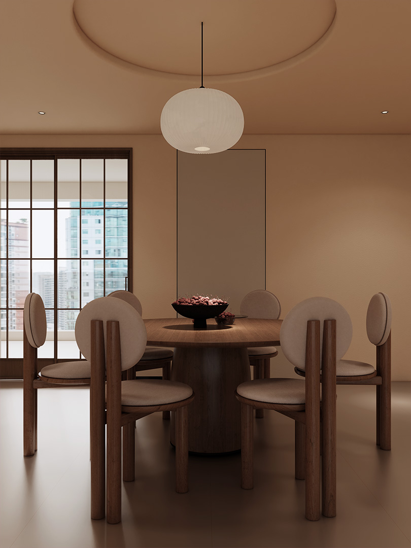 207㎡跃层胡桃木诧寂风：“温暖”是家的小永远-0