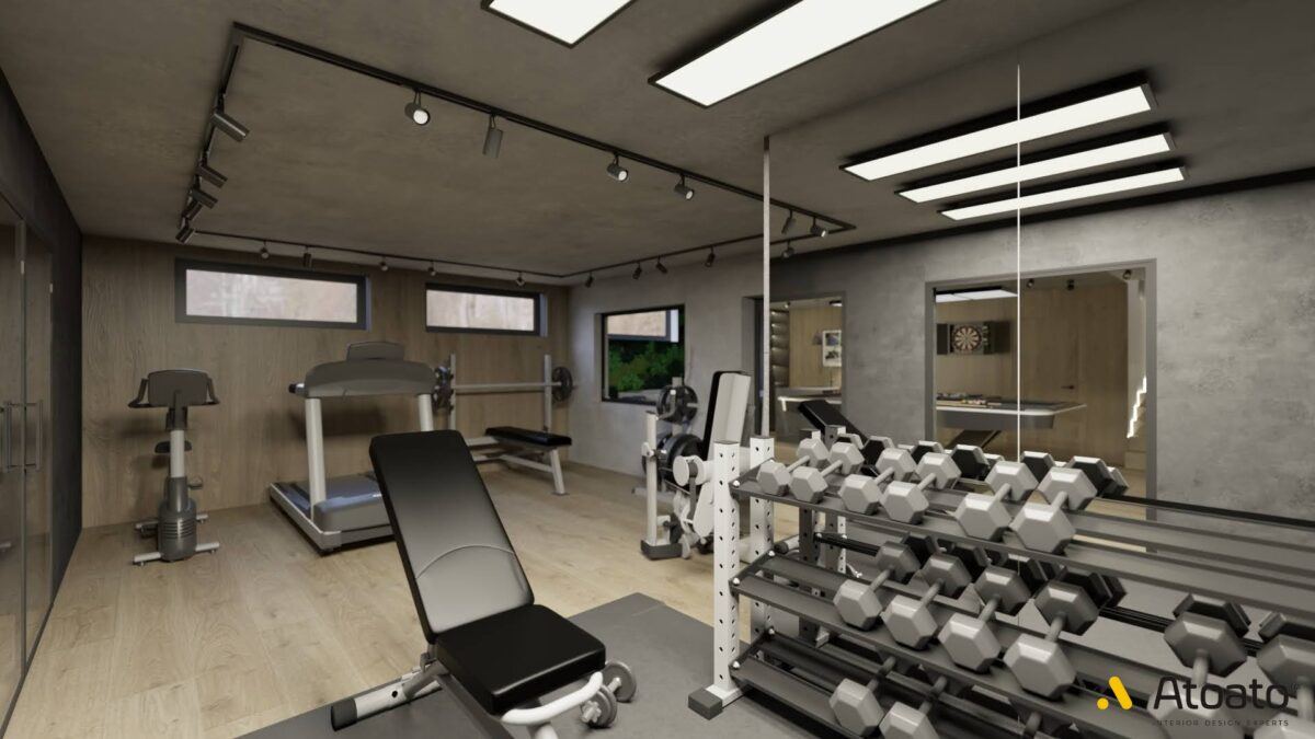 现代带SPA住宅室内设计-72