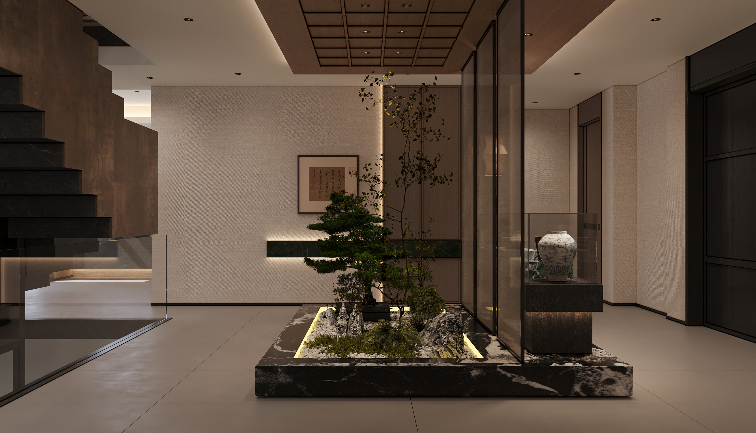 武汉  红莲湖高尔夫庄园535㎡    宋式美学效果表现-14