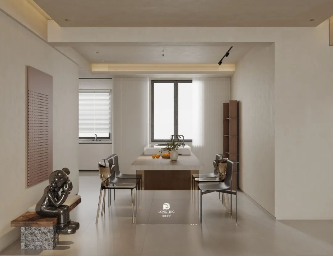 红树湾 200 方,灰褐极简主义家居空间丨龙庭设计-14