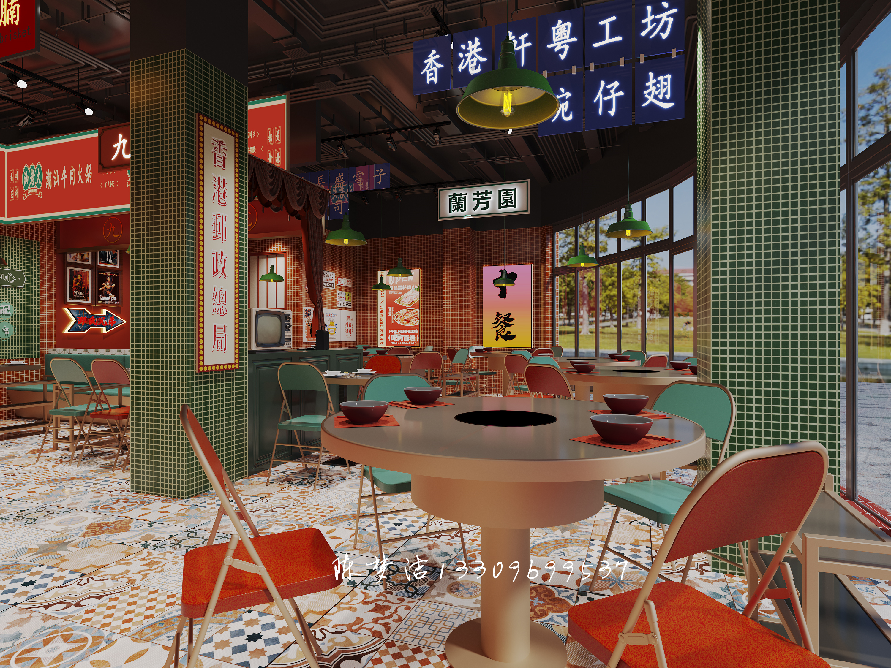 港式牛肉火锅店--餐饮空间-4