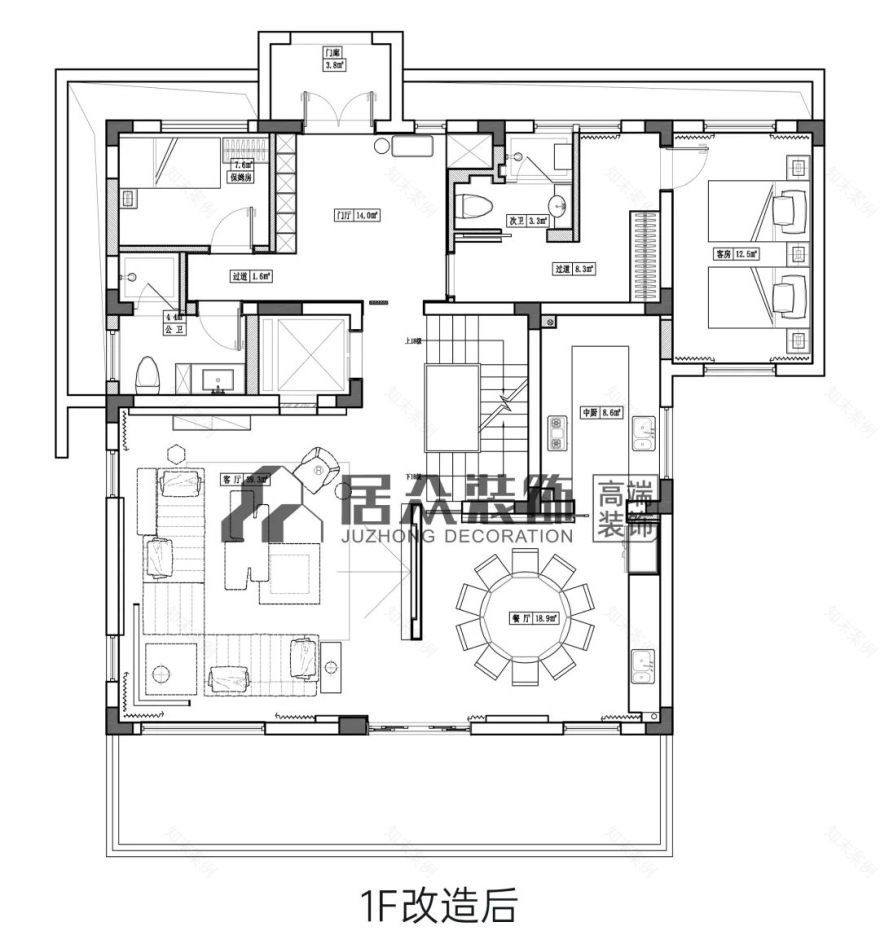 全案案例 | 600㎡四层别墅,享都市新贵生活-9