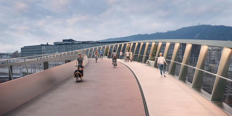 DGJ Paysages丨Fuss- und Veloverbindung Kreis 4-5 Zürich丨瑞士-3