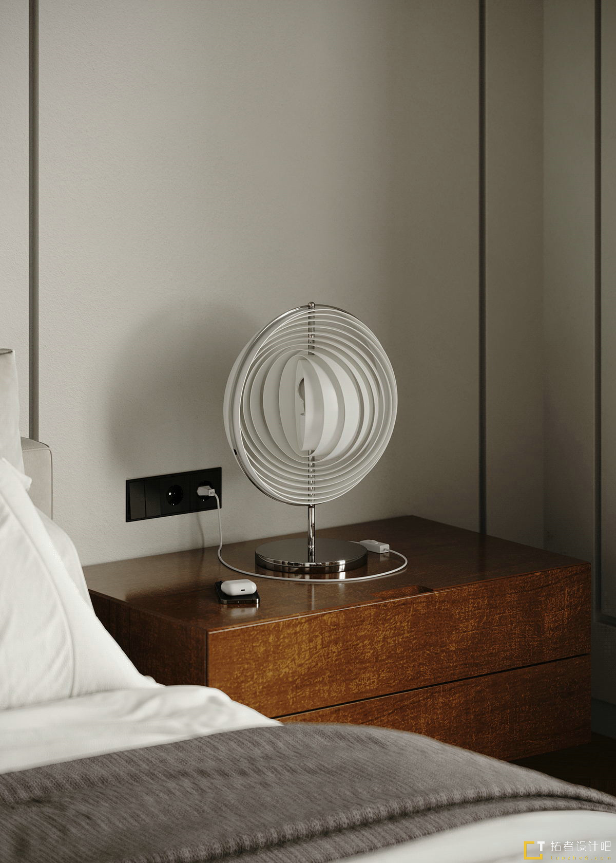 胡桃木+灰橙  意式质感空间设计！-20