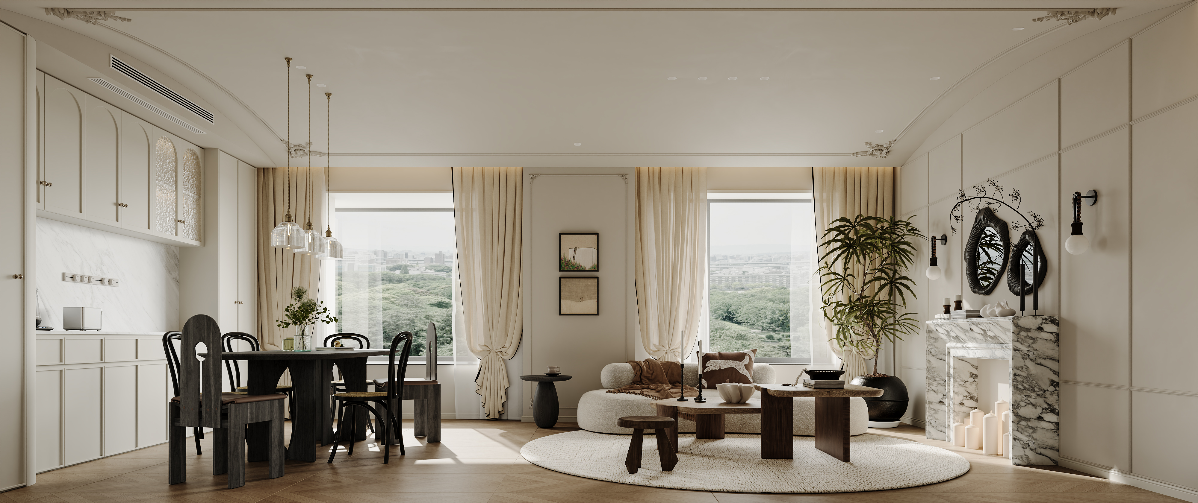 法式中古风家居渲染-9