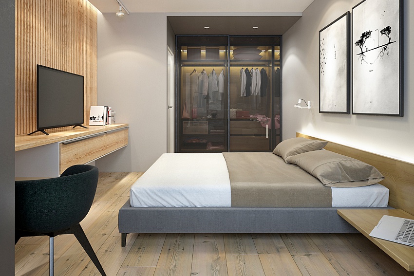 格局不方正有解！乌克兰99㎡北欧风公寓  LeoDuk-11