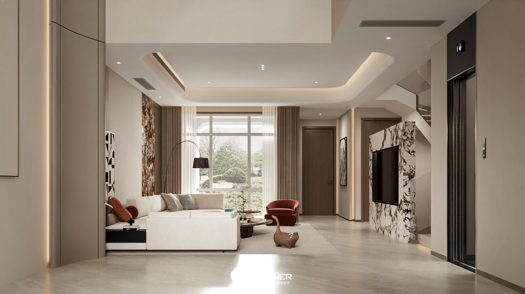 425㎡现代轻奢之居丨杨磊-33