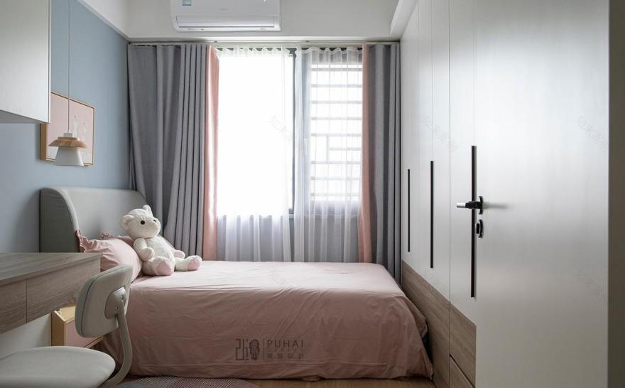 89㎡现代简约三居室,点亮生活的活力橙色沙发-33