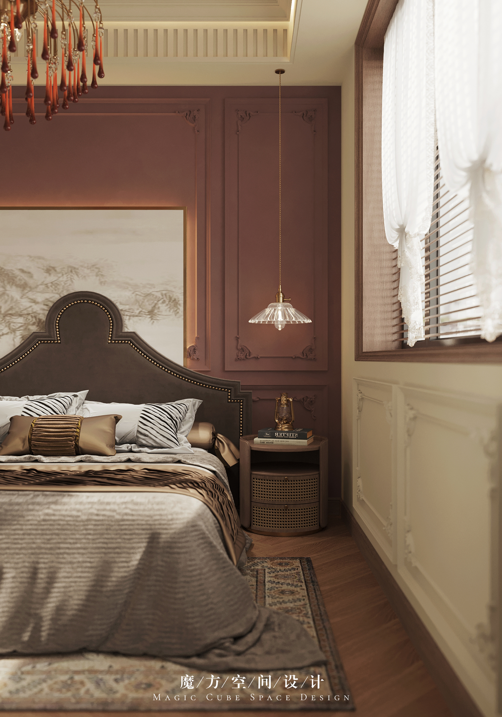 义乌•法式复古别墅设计丨中国丨魔方空间设计-28