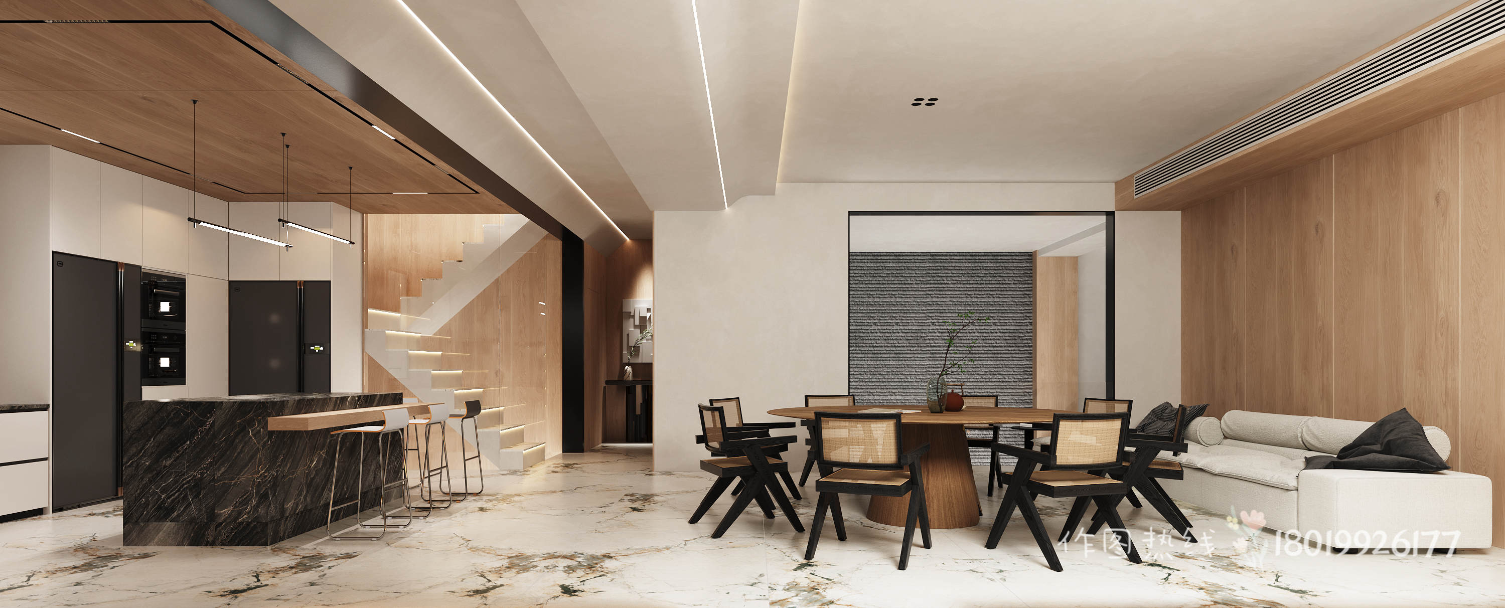 中古风别墅效果图-4