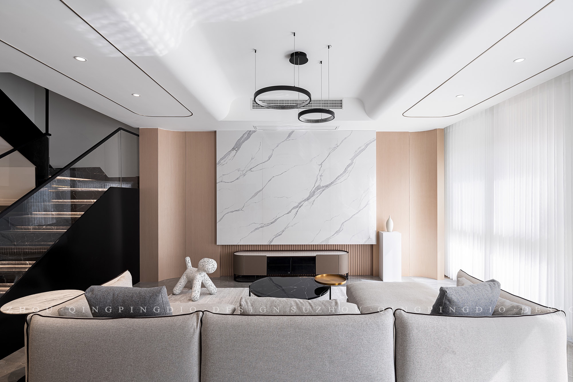 舟山白鹭湾花园丨中国舟山丨苏州清平调空间设计-7