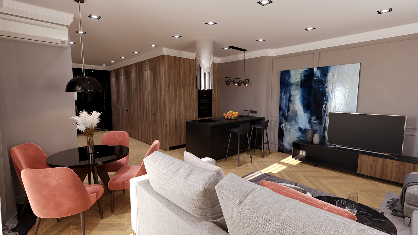 Anastasiya Gushchina丨公寓丨Apartment Interior Design/Visualization-2