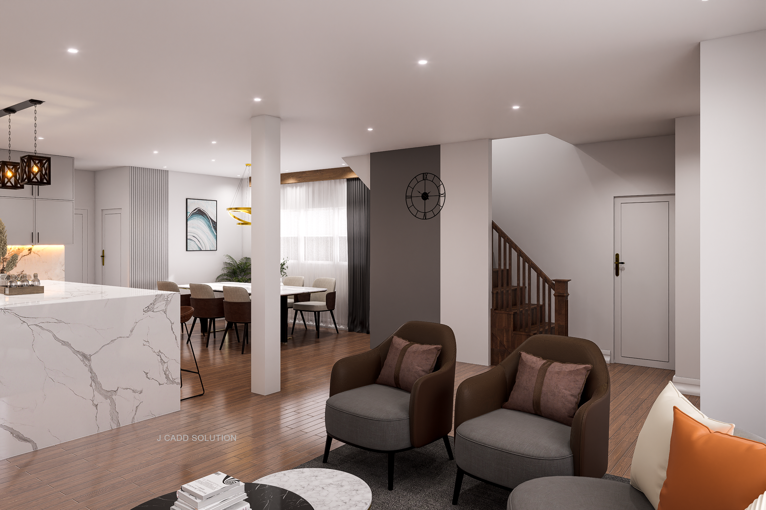 KITCHEN ,DINING ,LIVING INTERIOR PROJECT @ CANADA-3