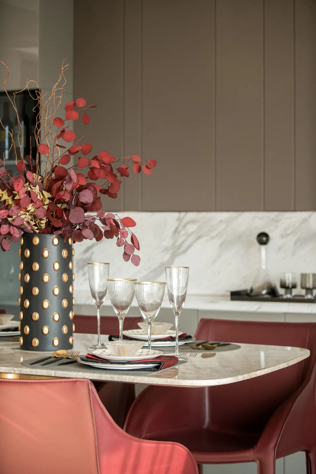 昆明麓湖国际社区餐厅&昆明天籁郡傲翠样板间丨中国昆明丨如聿空间设计-35