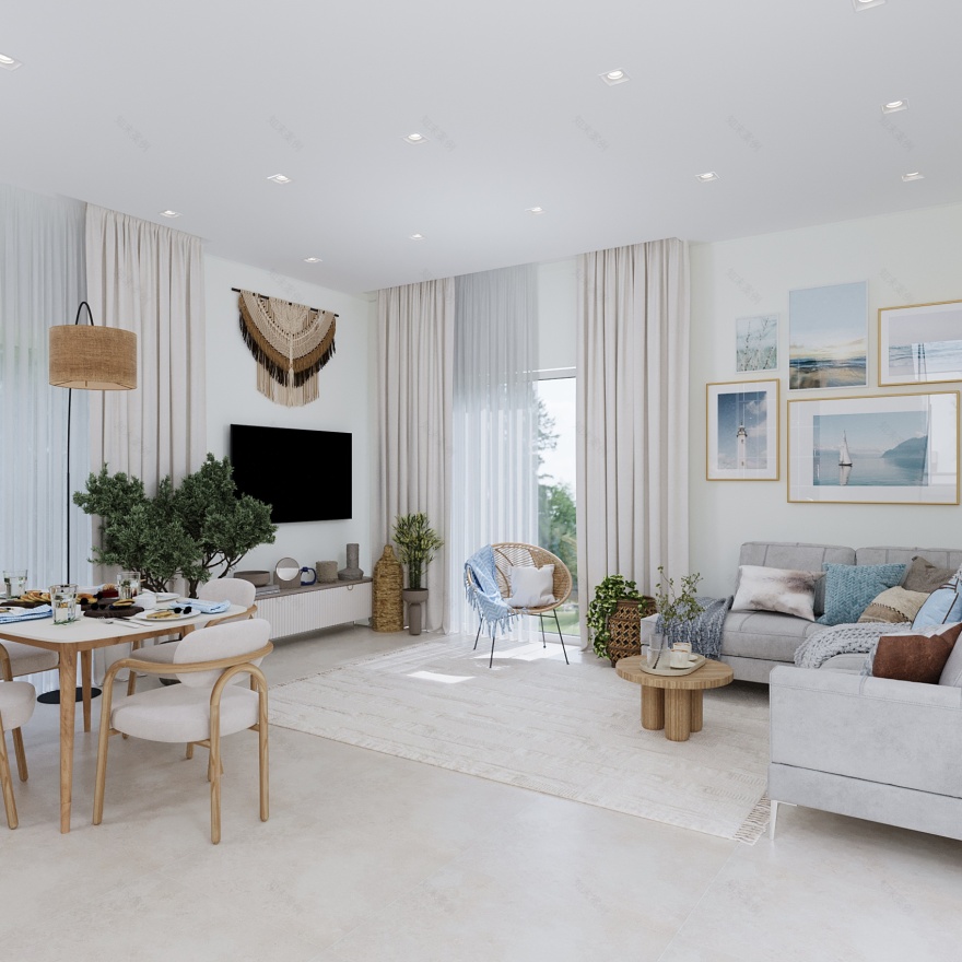 Boho-Scandinavian Two-Story Family House-2