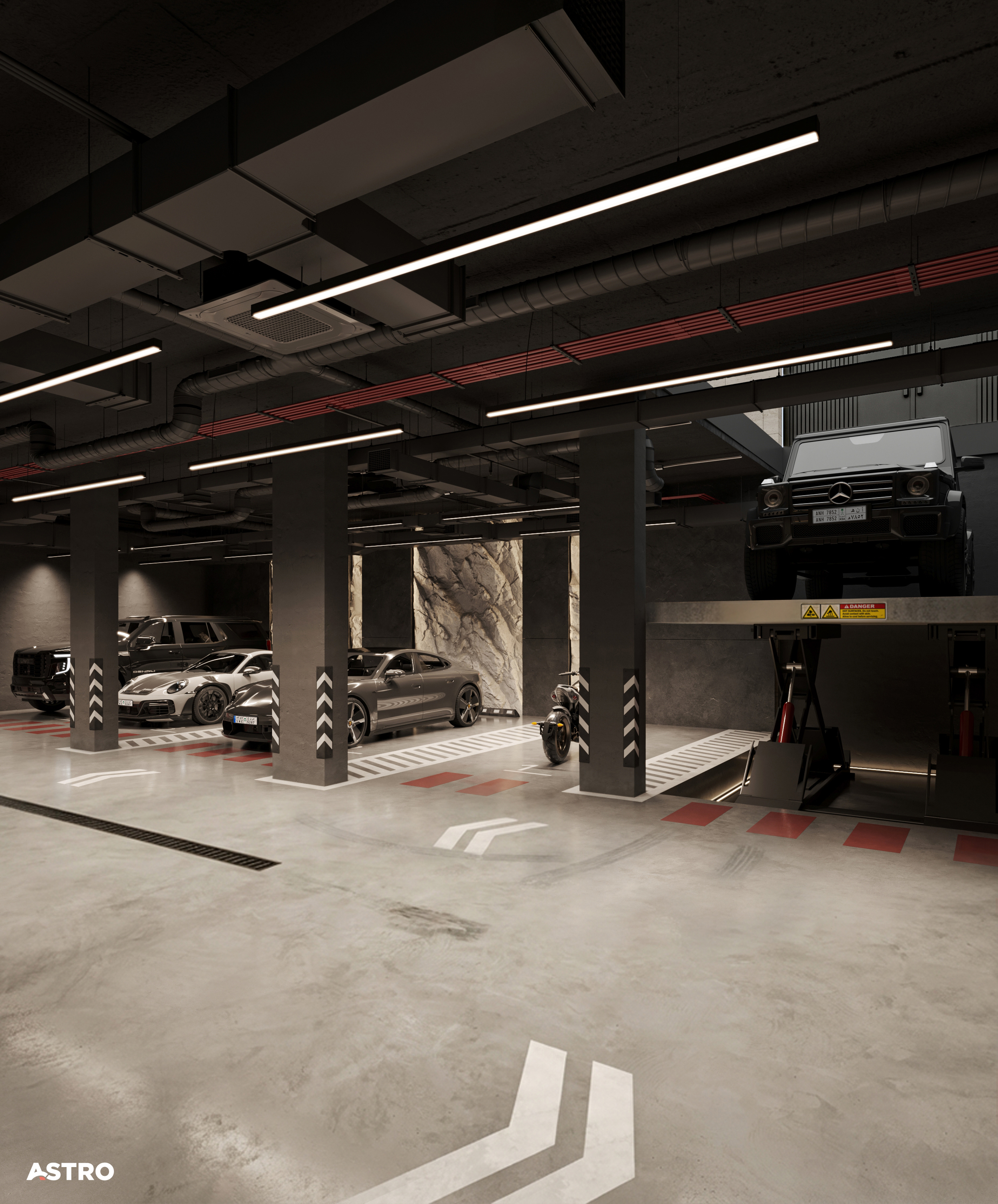 Basement Parking Design（地下室停车设计）丨沙特阿拉伯丨Astro Architects-11