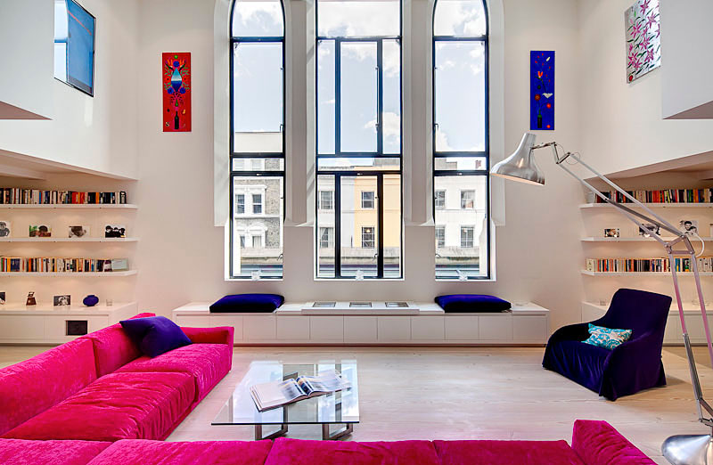 伦敦的诺丁山Westbourne Grove的教堂改造的住宅-1