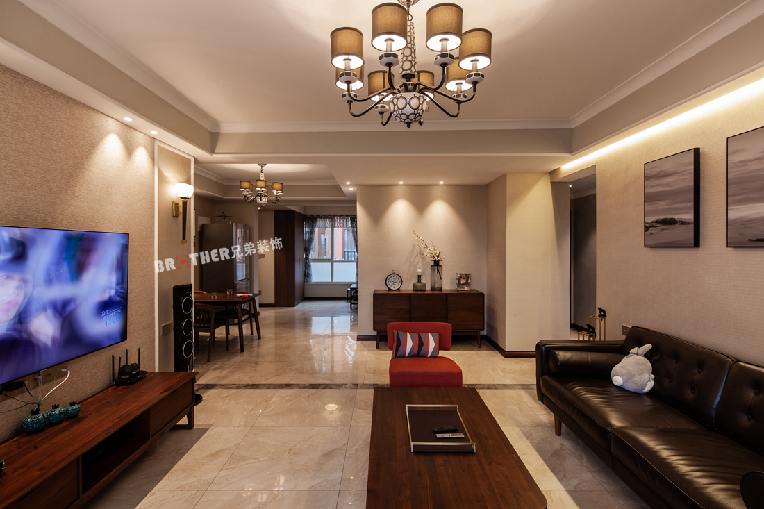 渝北旭辉朗香郡 140㎡现代简约风装修设计案例-10