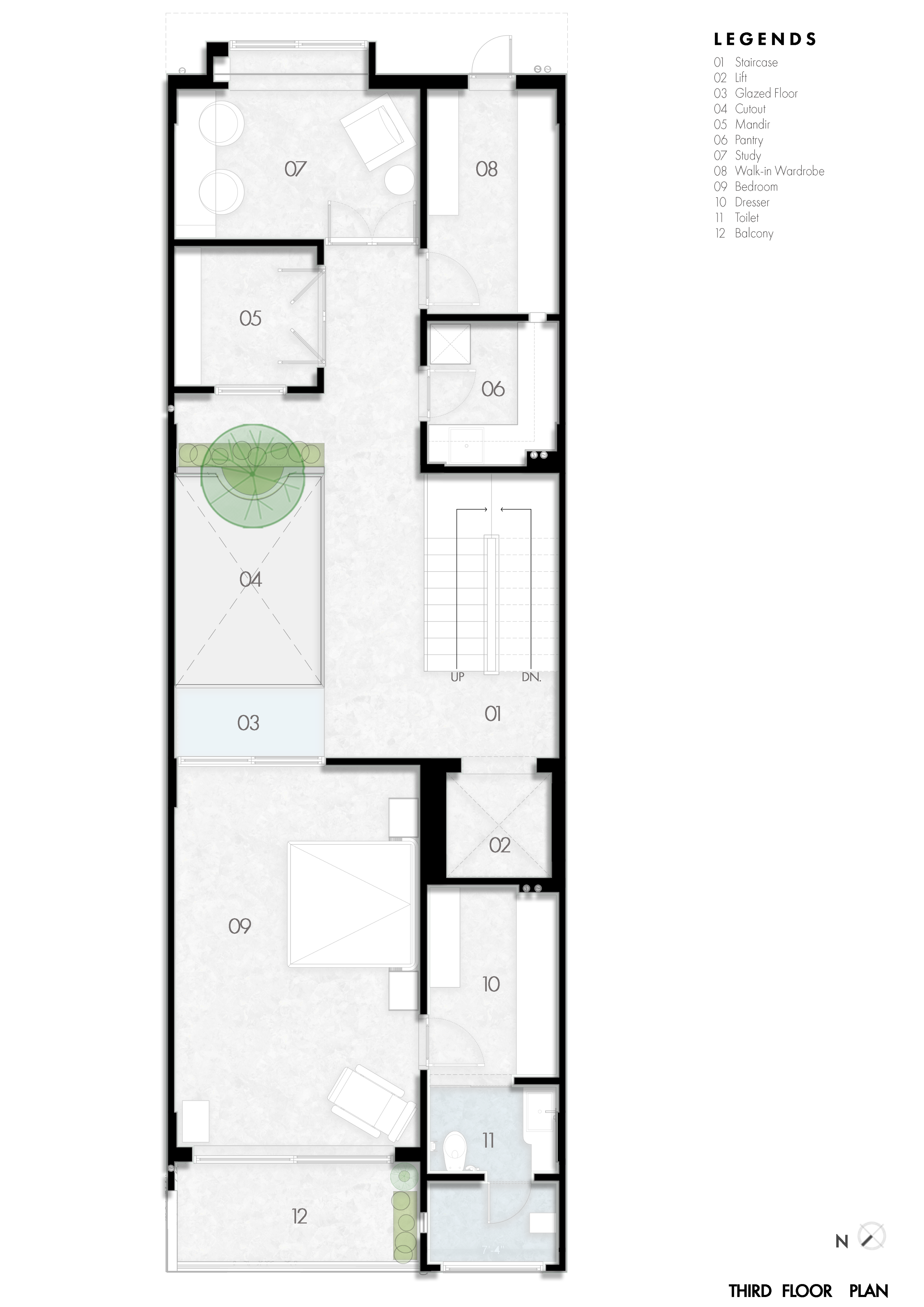 细长的房子丨印度新德里丨Spaces Architects@KA-36