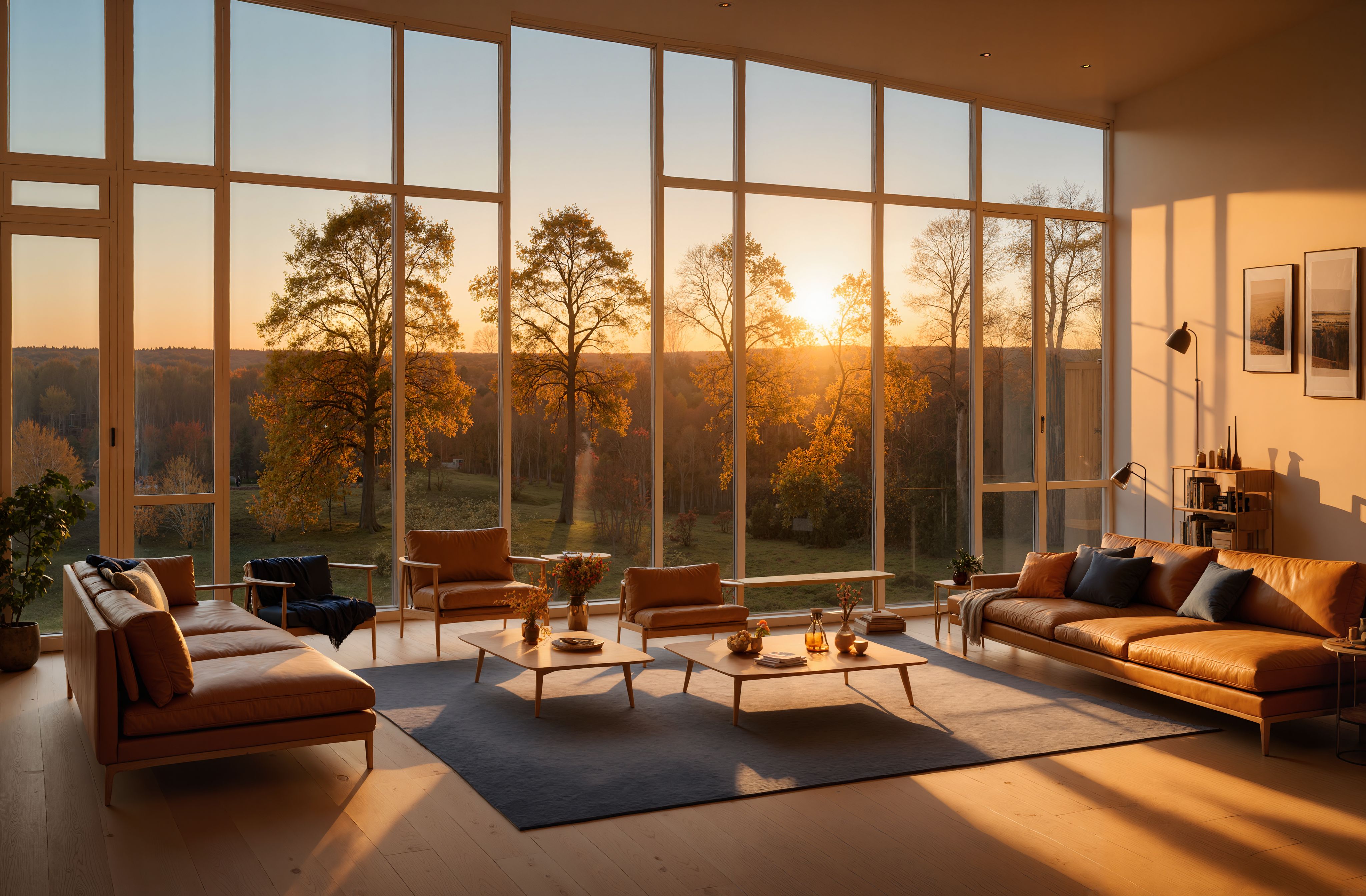 奶油色与木纹共舞:治愈系客厅光影魔术-13