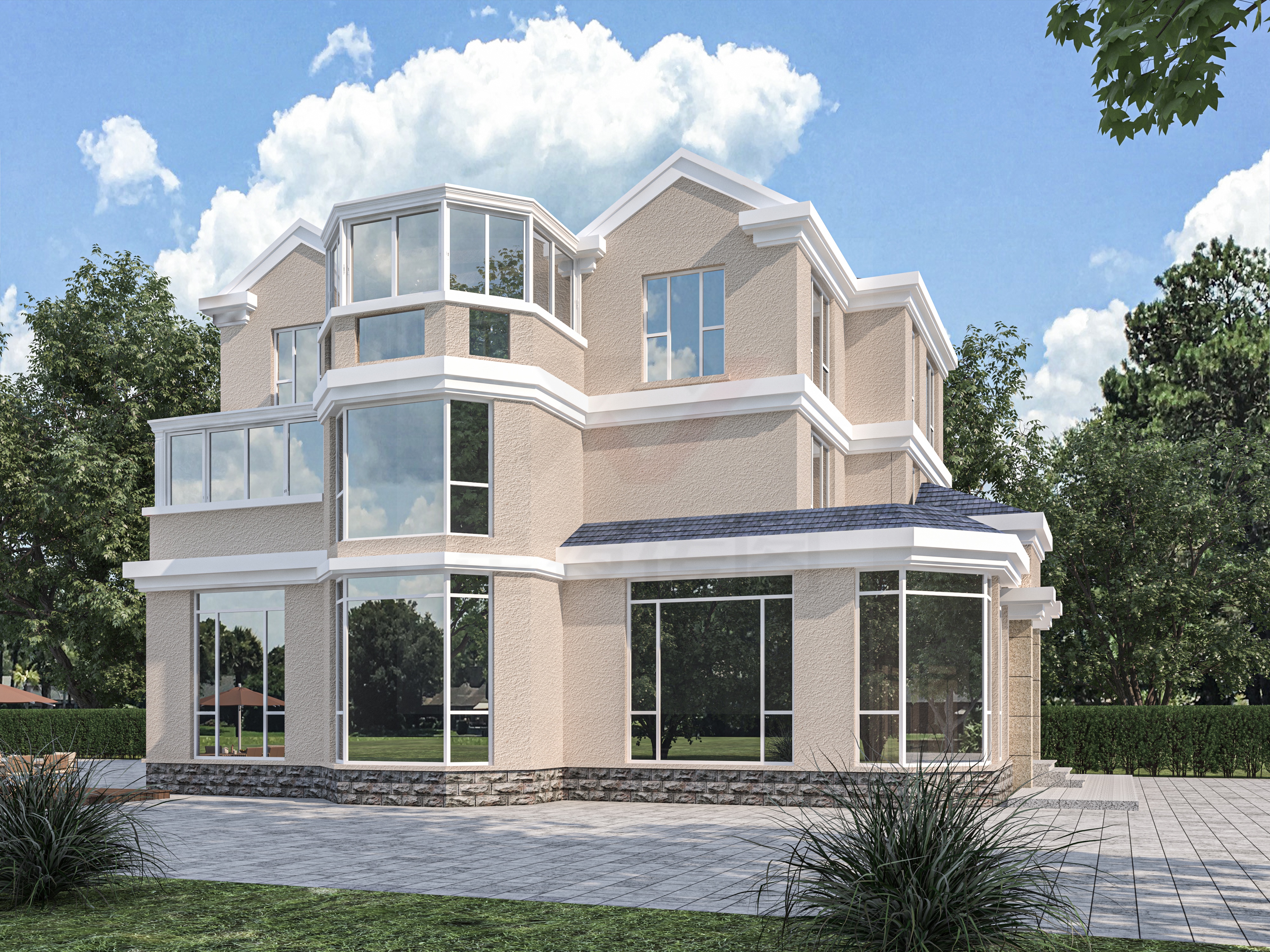 这样的别墅你喜欢吗？别墅效果图-7