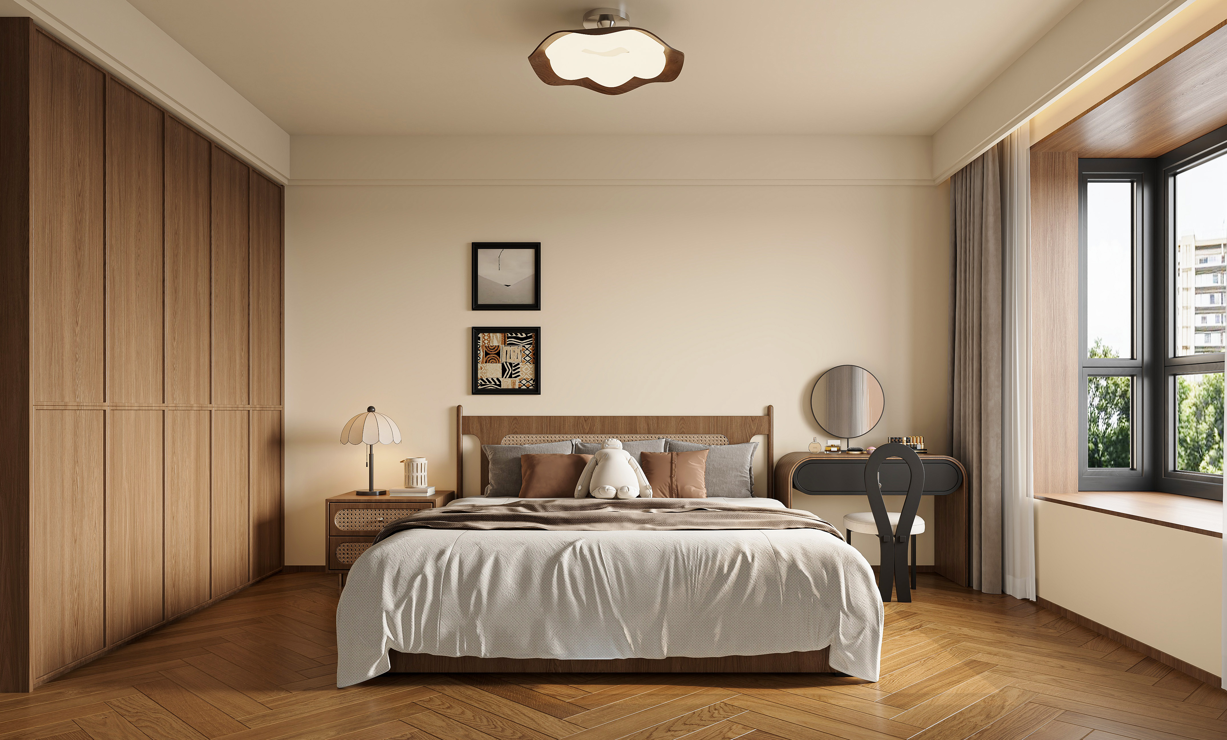 满墙的书是家里最好的装饰，中古的兼容性非常的高-5