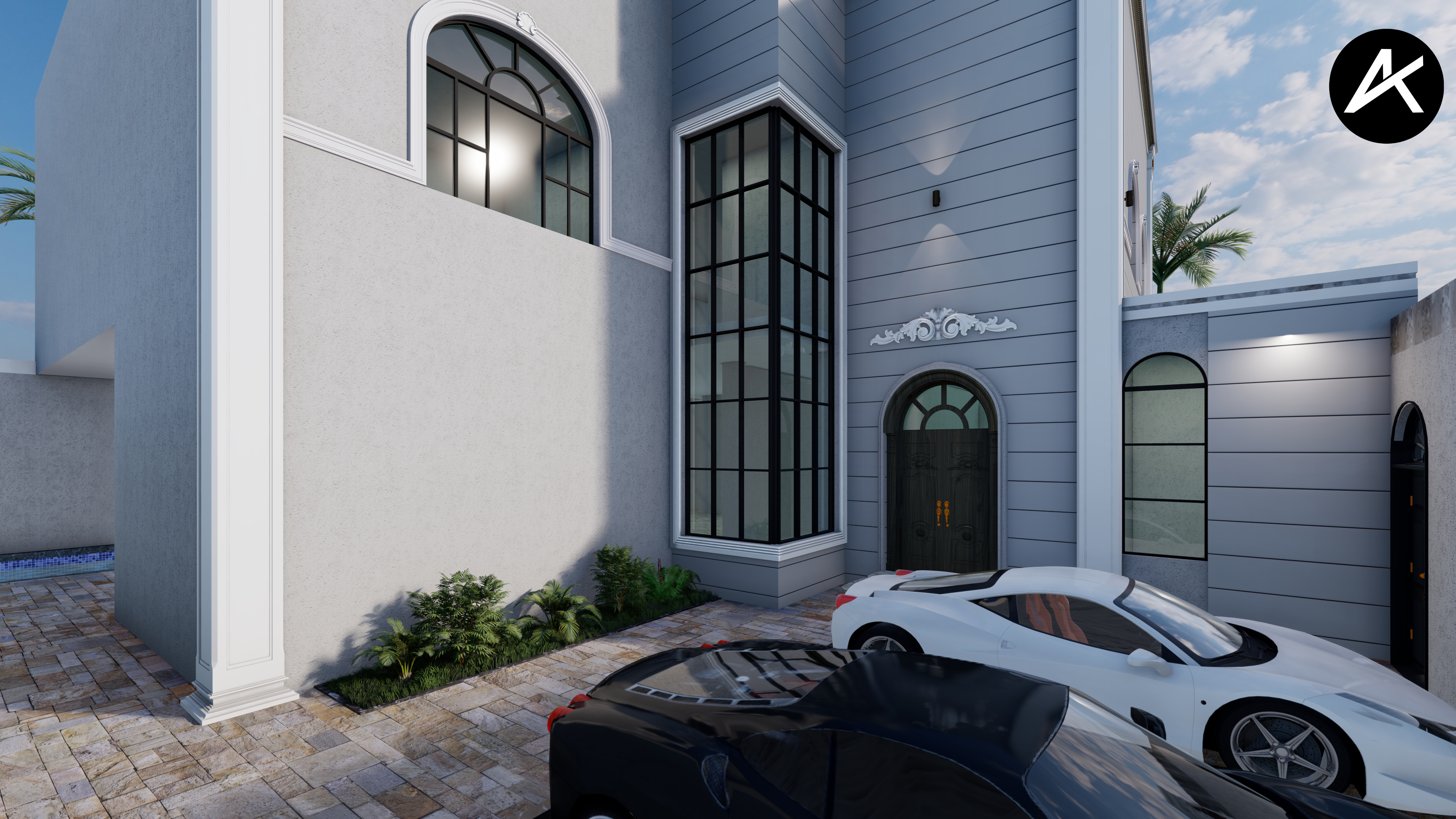 classic villa Frontage design-5